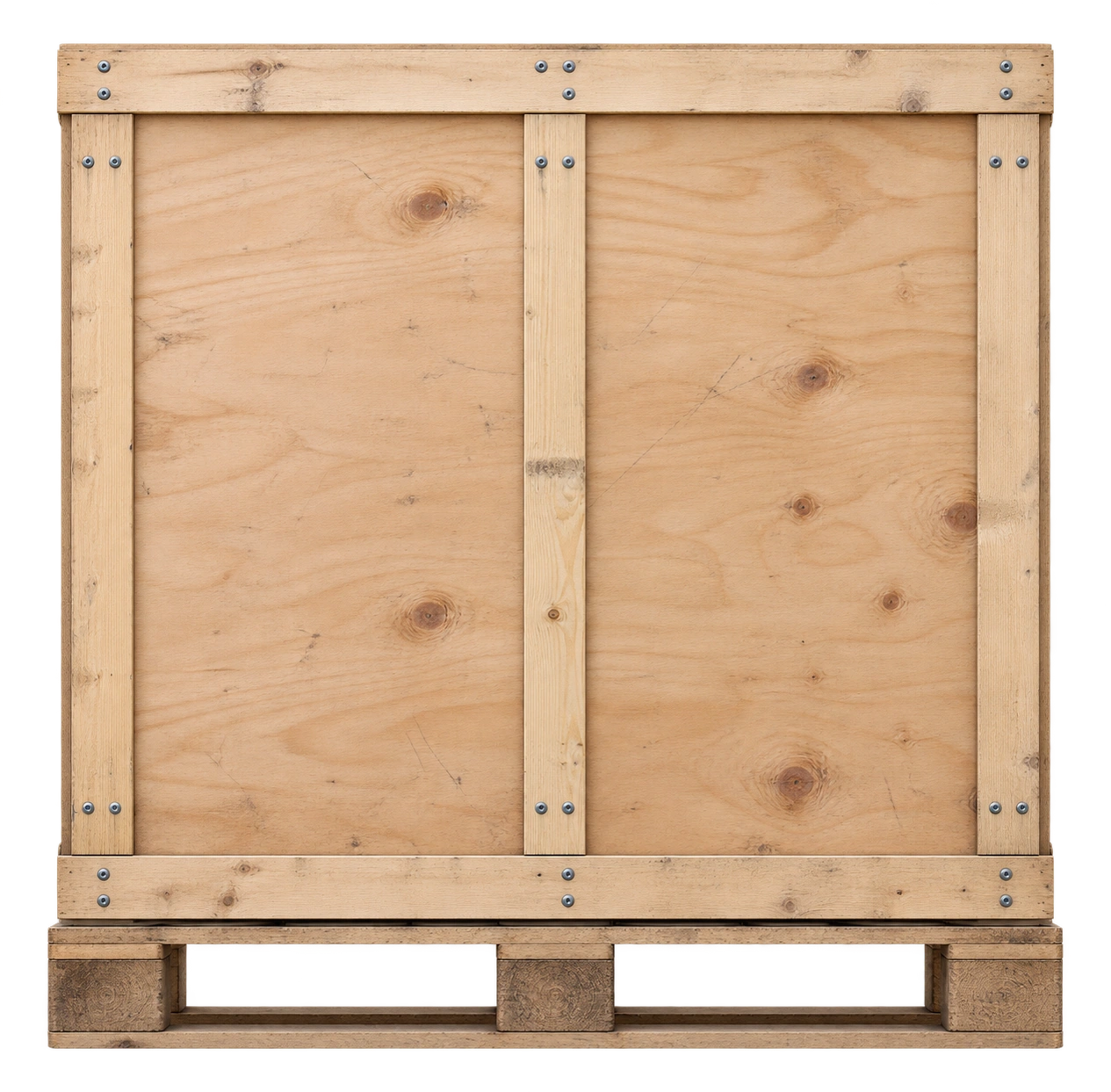 Holzkiste auf Palette