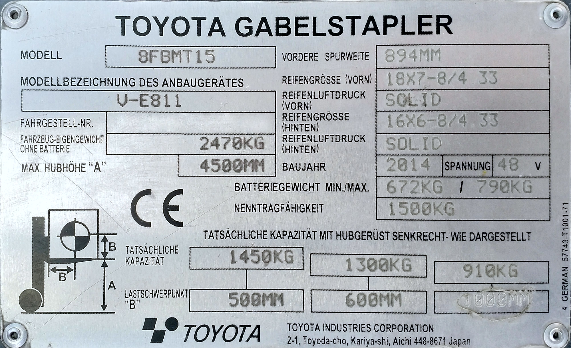 Typenschild · Toyota